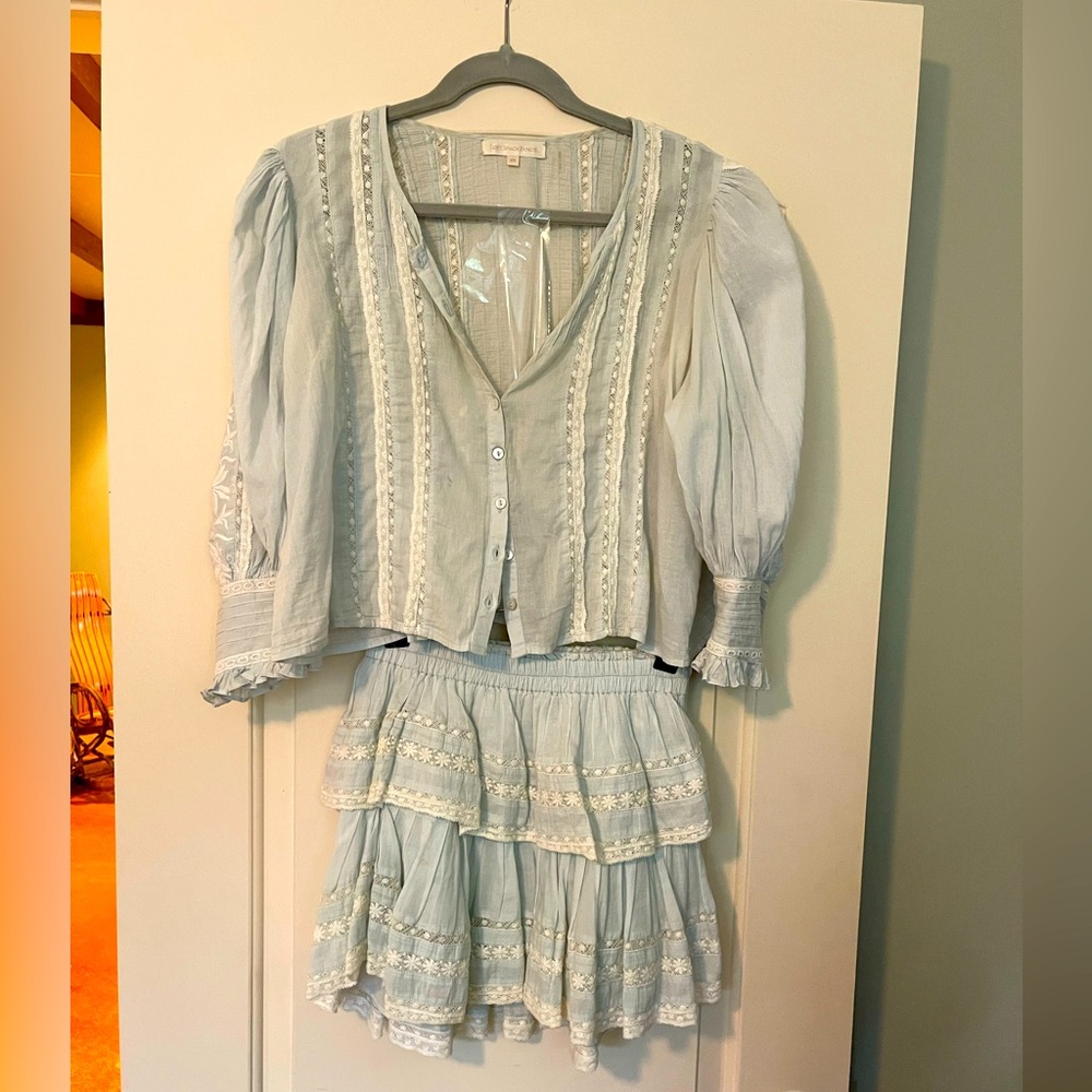 LoveShackFancy Riviera Blue Rare set XS